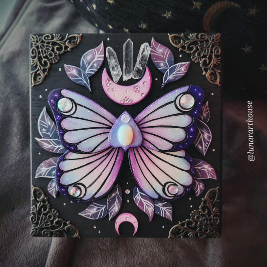 Iridescent Butterfly Hidden Key Box