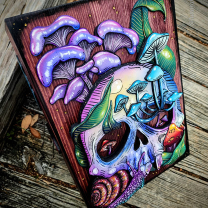 Skull and Nature Hidden Key Box Made to Order