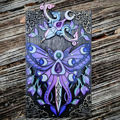 Amethyst Jade Moth Hidden Key Box Made to Order