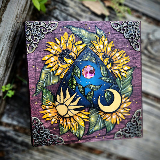 Sunflower Planchette Hidden Key Box